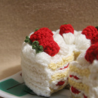 Amigurumi Japanese Strawberry Shortcake いちごのショートケーキのあみぐるみ